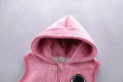 Giggles And Grab Baby thick fleece bear outfit Autumn Winter Baby Boys Clothes Set – Thick Fleece Cartoon Bear Jacket, Vest & Pants 3PCS Cotton Sport Suit for Girls, Warm Outfits"