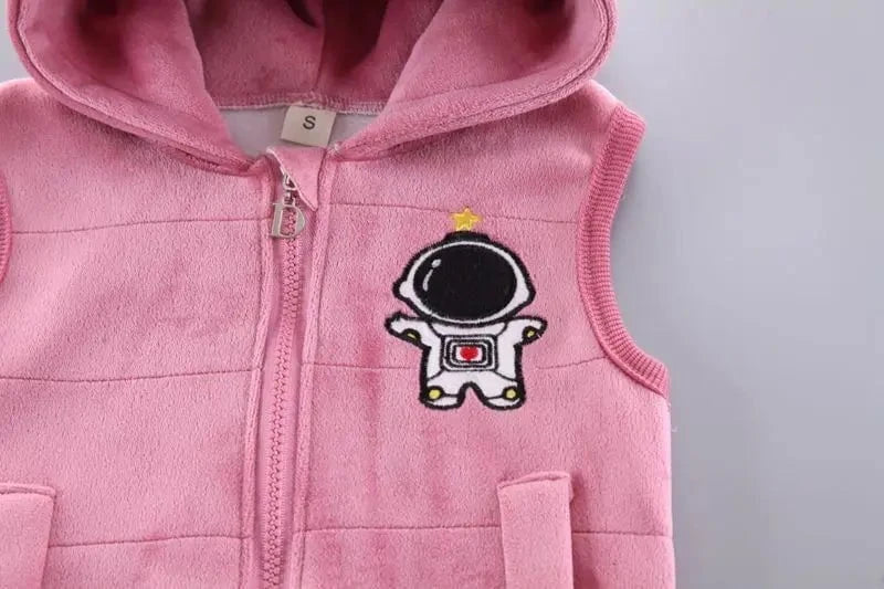 Giggles And Grab Baby thick fleece bear outfit Autumn Winter Baby Boys Clothes Set – Thick Fleece Cartoon Bear Jacket, Vest & Pants 3PCS Cotton Sport Suit for Girls, Warm Outfits"