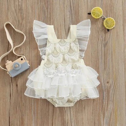 Giggles And Grab Baby & Toddler Outfits B / 60 New Cute Newborn Infant Baby Girl Summer Cotton Clothes Lace Ruffles Bodysuit Sunsuit Outfits Clothes"