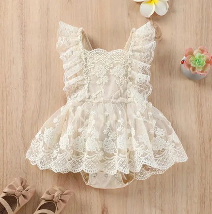 Giggles And Grab Baby & Toddler Outfits G / 60 New Cute Newborn Infant Baby Girl Summer Cotton Clothes Lace Ruffles Bodysuit Sunsuit Outfits Clothes"