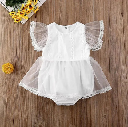 Giggles And Grab Baby & Toddler Outfits M / 80 New Cute Newborn Infant Baby Girl Summer Cotton Clothes Lace Ruffles Bodysuit Sunsuit Outfits Clothes"
