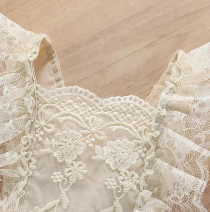 Giggles And Grab Baby & Toddler Outfits New Cute Newborn Infant Baby Girl Summer Cotton Clothes Lace Ruffles Bodysuit Sunsuit Outfits Clothes"