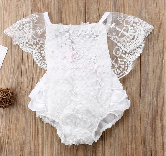 Giggles And Grab Baby & Toddler Outfits New Cute Newborn Infant Baby Girl Summer Cotton Clothes Lace Ruffles Bodysuit Sunsuit Outfits Clothes"