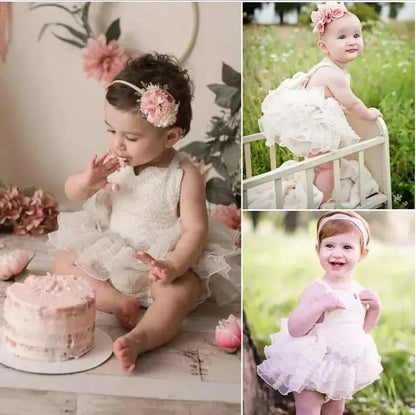 Giggles And Grab Baby & Toddler Outfits New Cute Newborn Infant Baby Girl Summer Cotton Clothes Lace Ruffles Bodysuit Sunsuit Outfits Clothes"