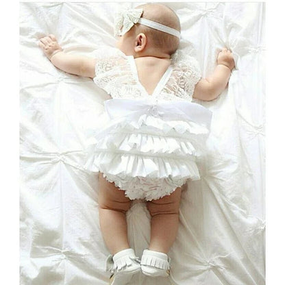 Giggles And Grab Baby & Toddler Outfits New Cute Newborn Infant Baby Girl Summer Cotton Clothes Lace Ruffles Bodysuit Sunsuit Outfits Clothes"