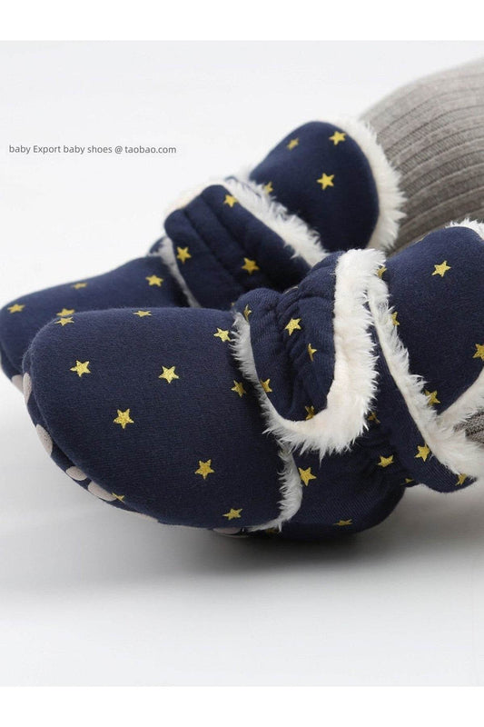 0-1 Year Old Spring & Fall Winter High Top Soft Sole Warm Shoes - Baby Precaution Footwear - Giggles And Grab