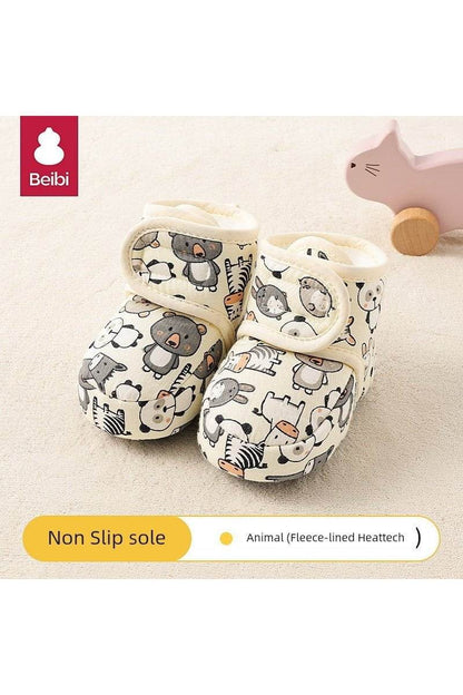 Babi Winter Small-Month Heattech Soft-Soled Baby Shoes - Warm Footwear for Infants - Giggles And Grab