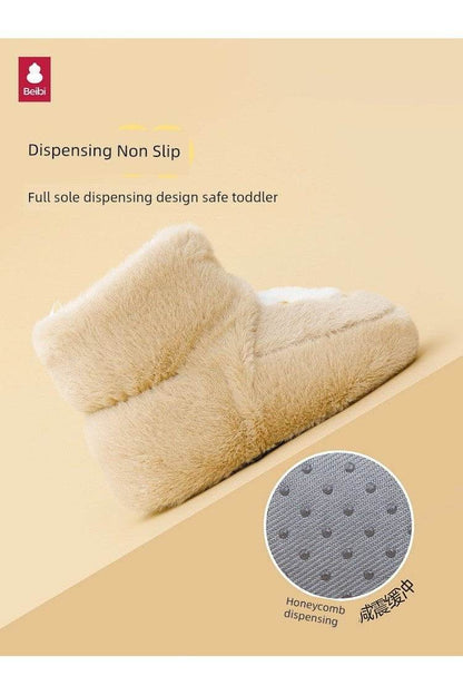 Babi Winter Small-Month Heattech Soft-Soled Baby Shoes - Warm Footwear for Infants - Giggles And Grab