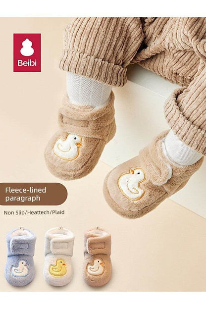 Babi Winter Small-Month Heattech Soft-Soled Baby Shoes - Warm Footwear for Infants - Giggles And Grab