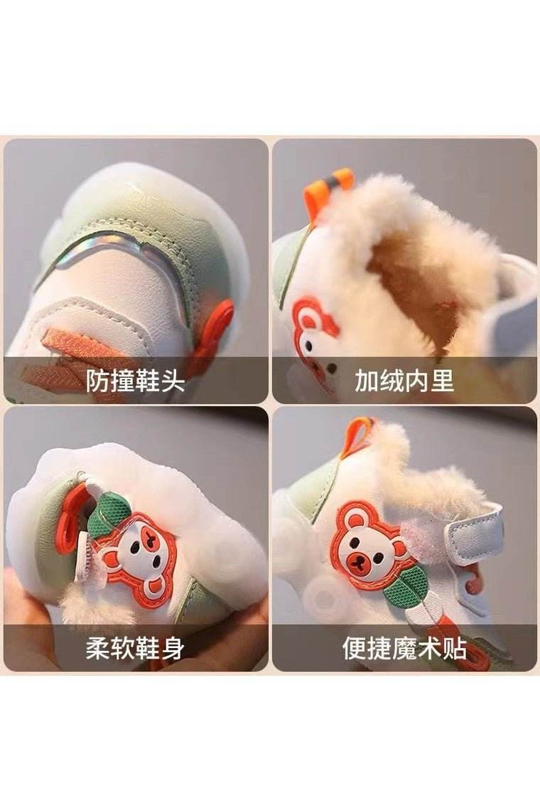 Baby Toddler Shoes - Fleece Lined Padded Warm Cotton Shoes for Fall & Winter, New Arrival Boys & Girls Light Sports Baby Shoes - Giggles And Grab