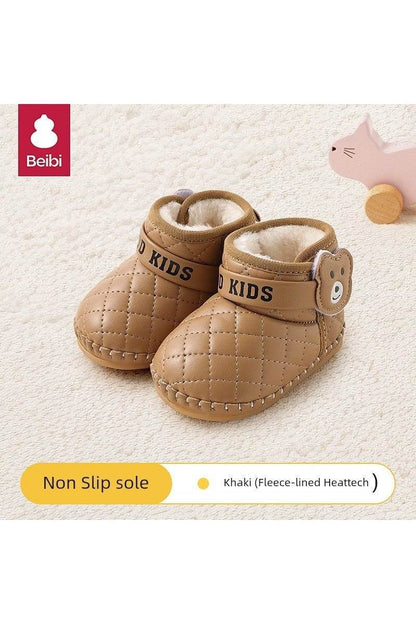 Babi Winter Small-Month Heattech Soft-Soled Baby Shoes - Warm Footwear for Infants - Giggles And Grab