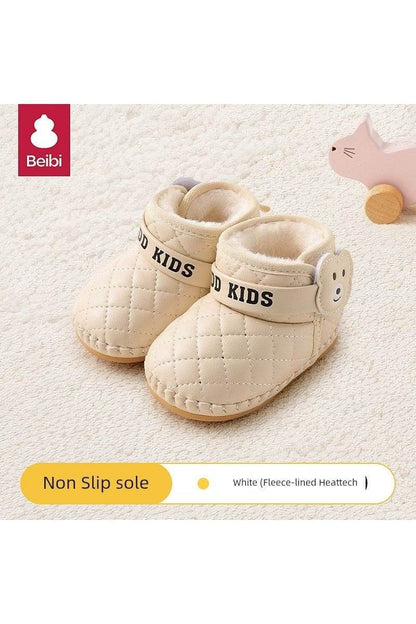 Babi Winter Small-Month Heattech Soft-Soled Baby Shoes - Warm Footwear for Infants - Giggles And Grab
