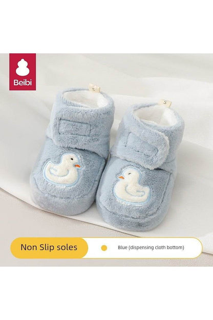 Babi Winter Small-Month Heattech Soft-Soled Baby Shoes - Warm Footwear for Infants - Giggles And Grab