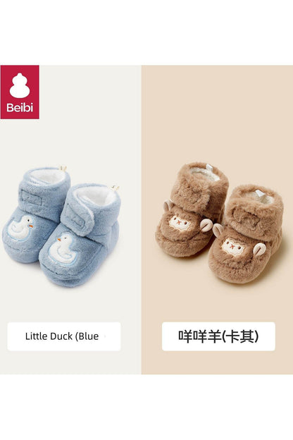 Babi Winter Small-Month Heattech Soft-Soled Baby Shoes - Warm Footwear for Infants - Giggles And Grab