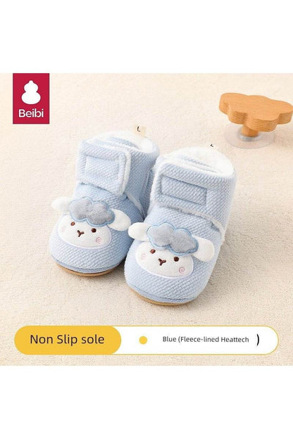 Babi Winter Small-Month Heattech Soft-Soled Baby Shoes - Warm Footwear for Infants - Giggles And Grab