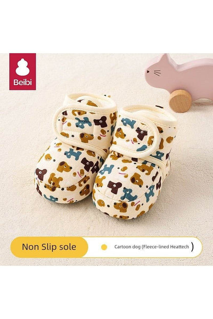 Babi Winter Small-Month Heattech Soft-Soled Baby Shoes - Warm Footwear for Infants - Giggles And Grab