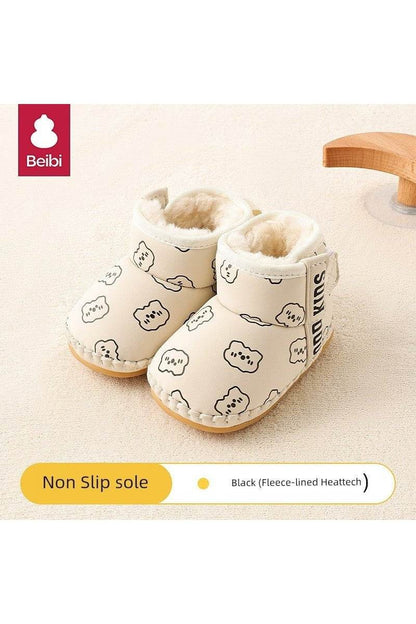 Babi Winter Small-Month Heattech Soft-Soled Baby Shoes - Warm Footwear for Infants - Giggles And Grab