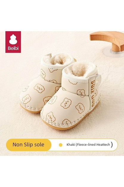 Babi Winter Small-Month Heattech Soft-Soled Baby Shoes - Warm Footwear for Infants - Giggles And Grab