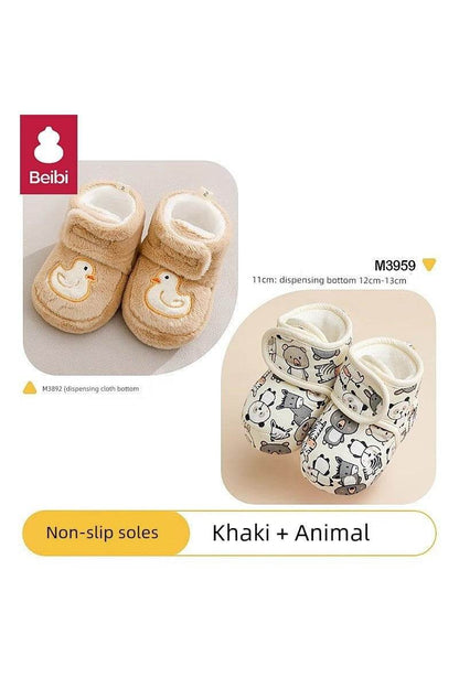 Babi Winter Small-Month Heattech Soft-Soled Baby Shoes - Warm Footwear for Infants - Giggles And Grab