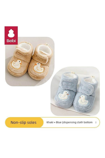 Babi Winter Small-Month Heattech Soft-Soled Baby Shoes - Warm Footwear for Infants - Giggles And Grab