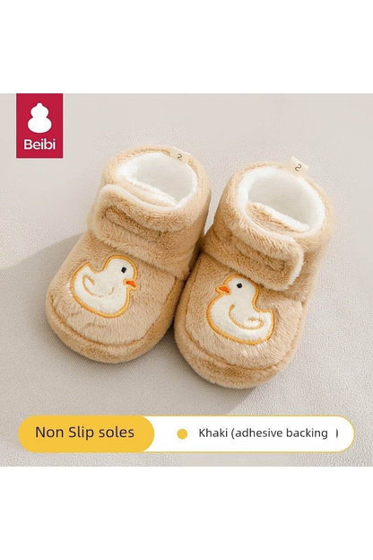 Babi Winter Small-Month Heattech Soft-Soled Baby Shoes - Warm Footwear for Infants - Giggles And Grab