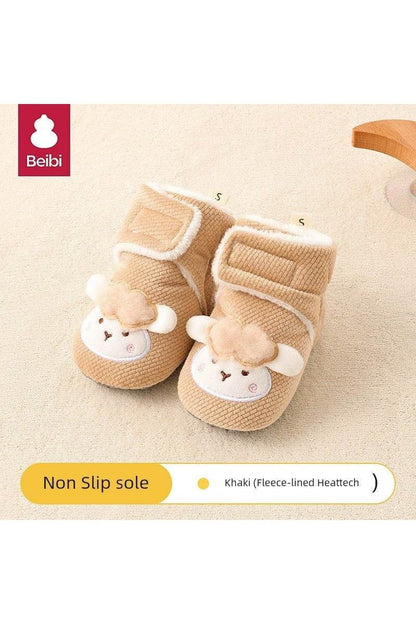 Babi Winter Small-Month Heattech Soft-Soled Baby Shoes - Warm Footwear for Infants - Giggles And Grab