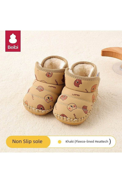 Babi Winter Small-Month Heattech Soft-Soled Baby Shoes - Warm Footwear for Infants - Giggles And Grab