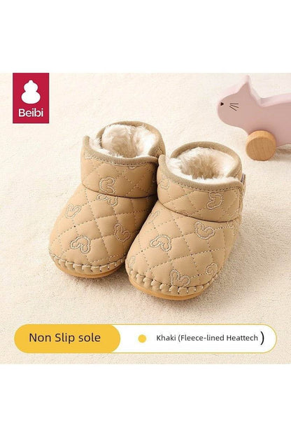 Babi Winter Small-Month Heattech Soft-Soled Baby Shoes - Warm Footwear for Infants - Giggles And Grab