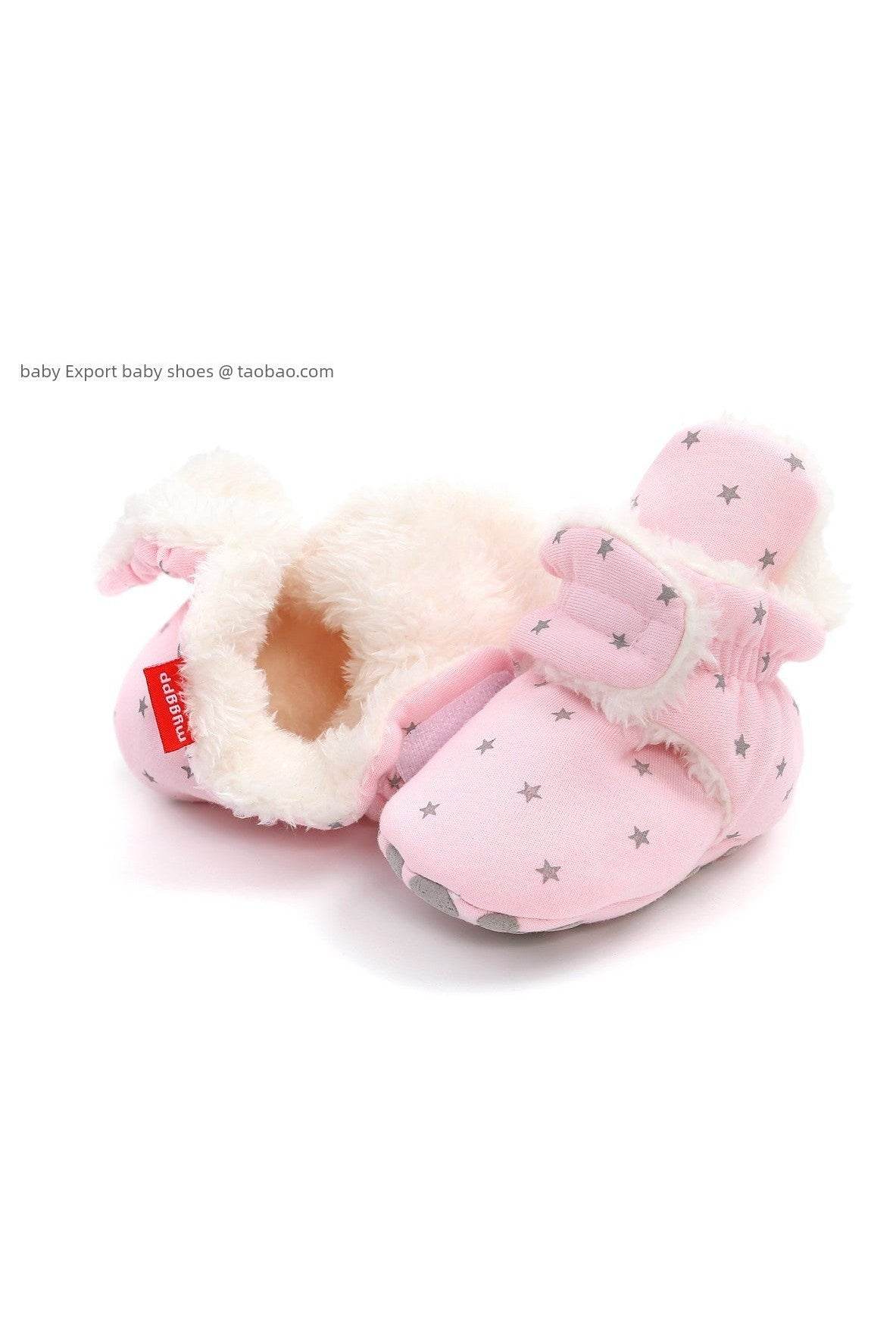 0-1 Year Old Spring & Fall Winter High Top Soft Sole Warm Shoes - Baby Precaution Footwear - Giggles And Grab