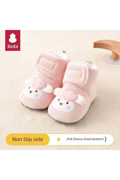 Babi Winter Small-Month Heattech Soft-Soled Baby Shoes - Warm Footwear for Infants - Giggles And Grab