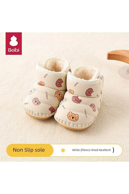 Babi Winter Small-Month Heattech Soft-Soled Baby Shoes - Warm Footwear for Infants - Giggles And Grab