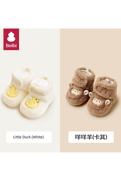 Babi Winter Small-Month Heattech Soft-Soled Baby Shoes - Warm Footwear for Infants - Giggles And Grab