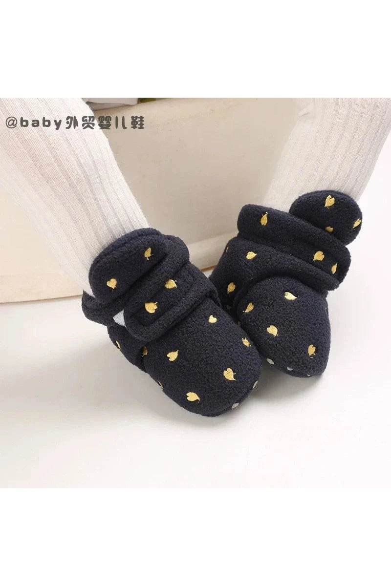 0-1 Year Old Spring & Fall Winter High Top Soft Sole Warm Shoes - Baby Precaution Footwear - Giggles And Grab