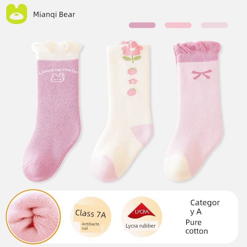 Winter Thickened Newborn Mink Fur Knee Socks - Soft & Warm Baby Socks - Giggles And Grab