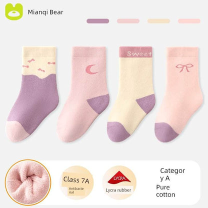 Winter Thickened Newborn Mink Fur Knee Socks - Soft & Warm Baby Socks - Giggles And Grab