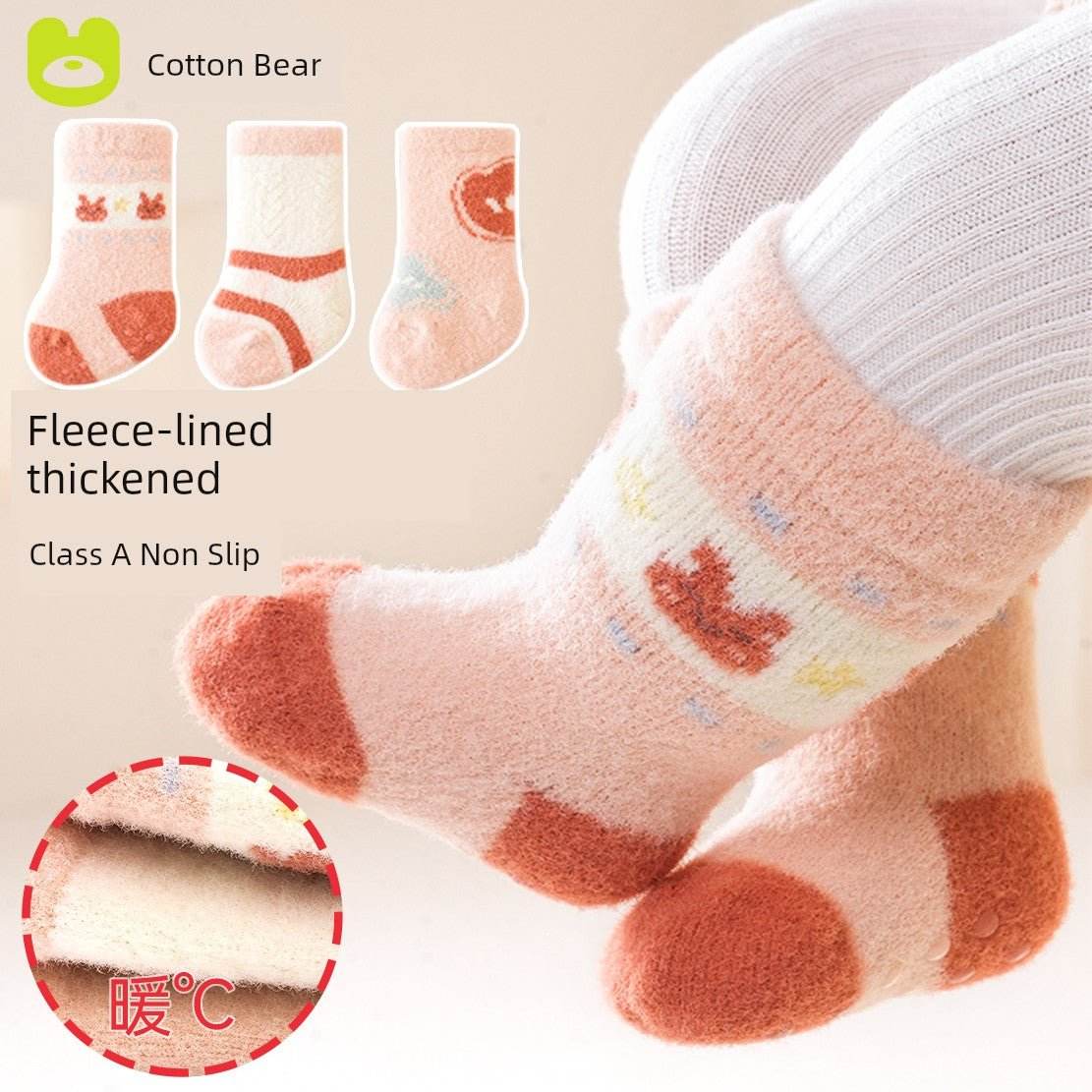 Winter Thickened Newborn Mink Fur Knee Socks - Soft & Warm Baby Socks - Giggles And Grab