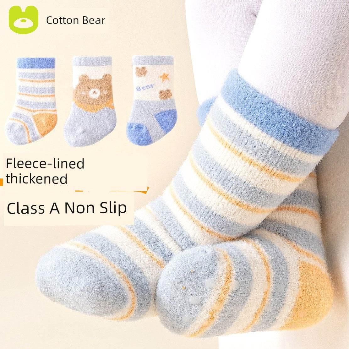 Winter Thickened Newborn Mink Fur Knee Socks - Soft & Warm Baby Socks - Giggles And Grab