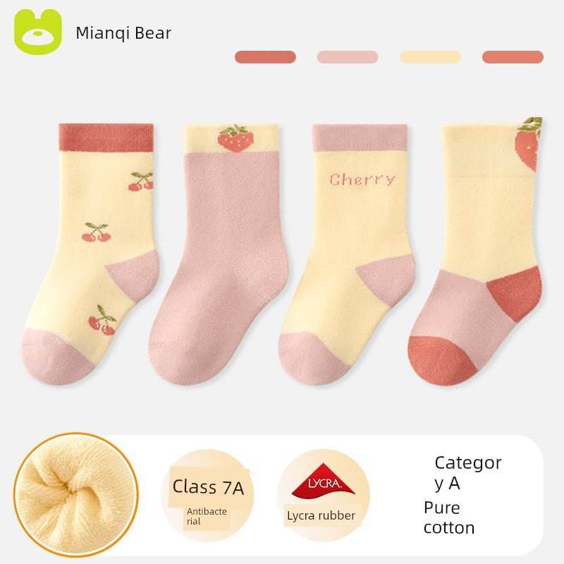 Winter Thickened Newborn Mink Fur Knee Socks - Soft & Warm Baby Socks - Giggles And Grab