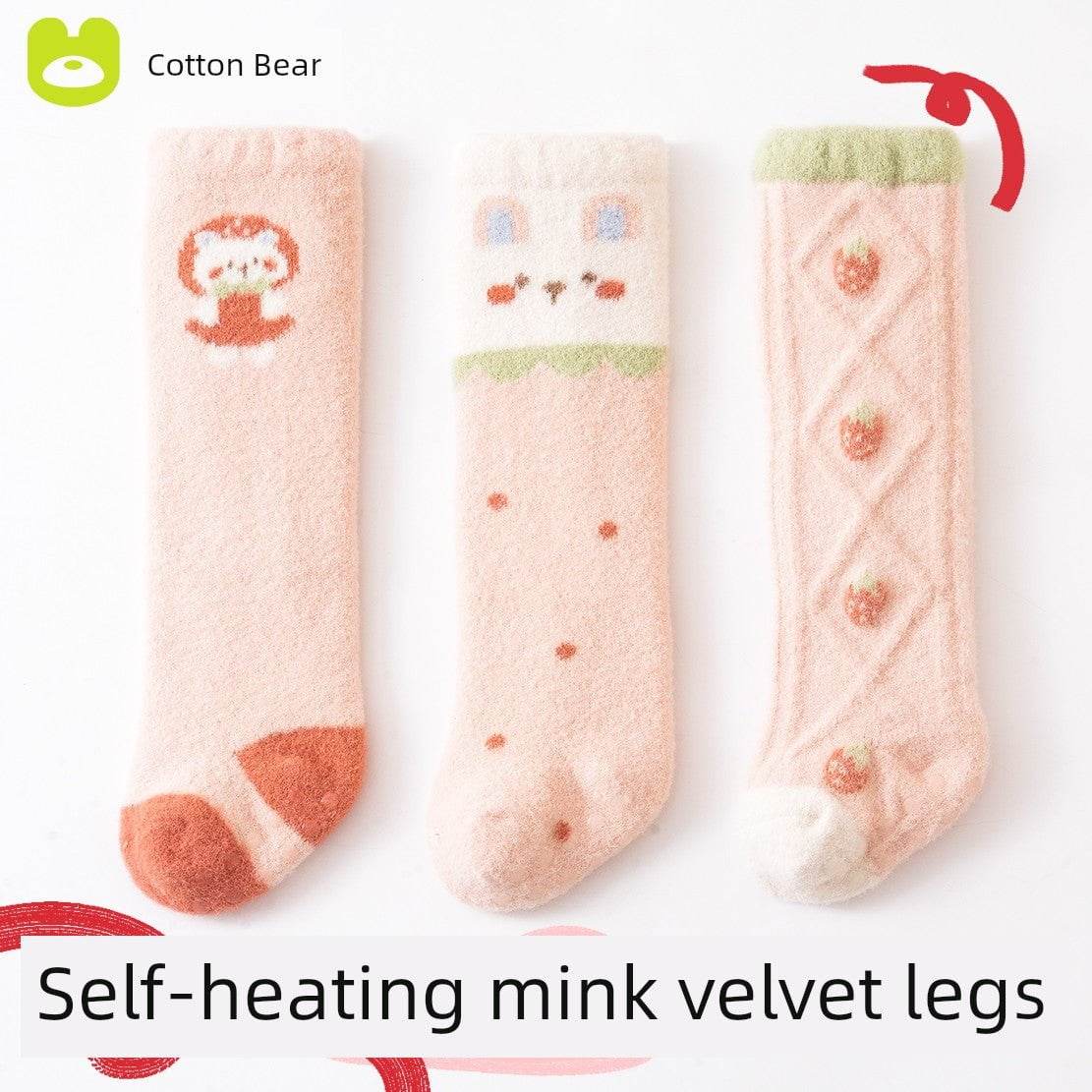 Winter Thickened Newborn Mink Fur Knee Socks - Soft & Warm Baby Socks - Giggles And Grab