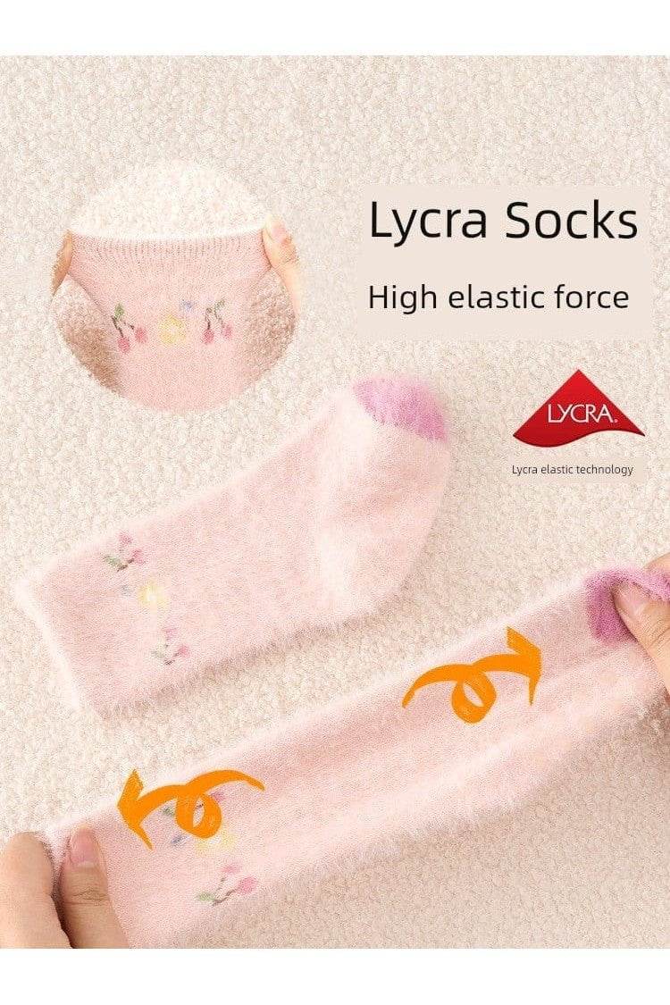 Winter Thickened Newborn Mink Fur Knee Socks - Soft & Warm Baby Socks - Giggles And Grab