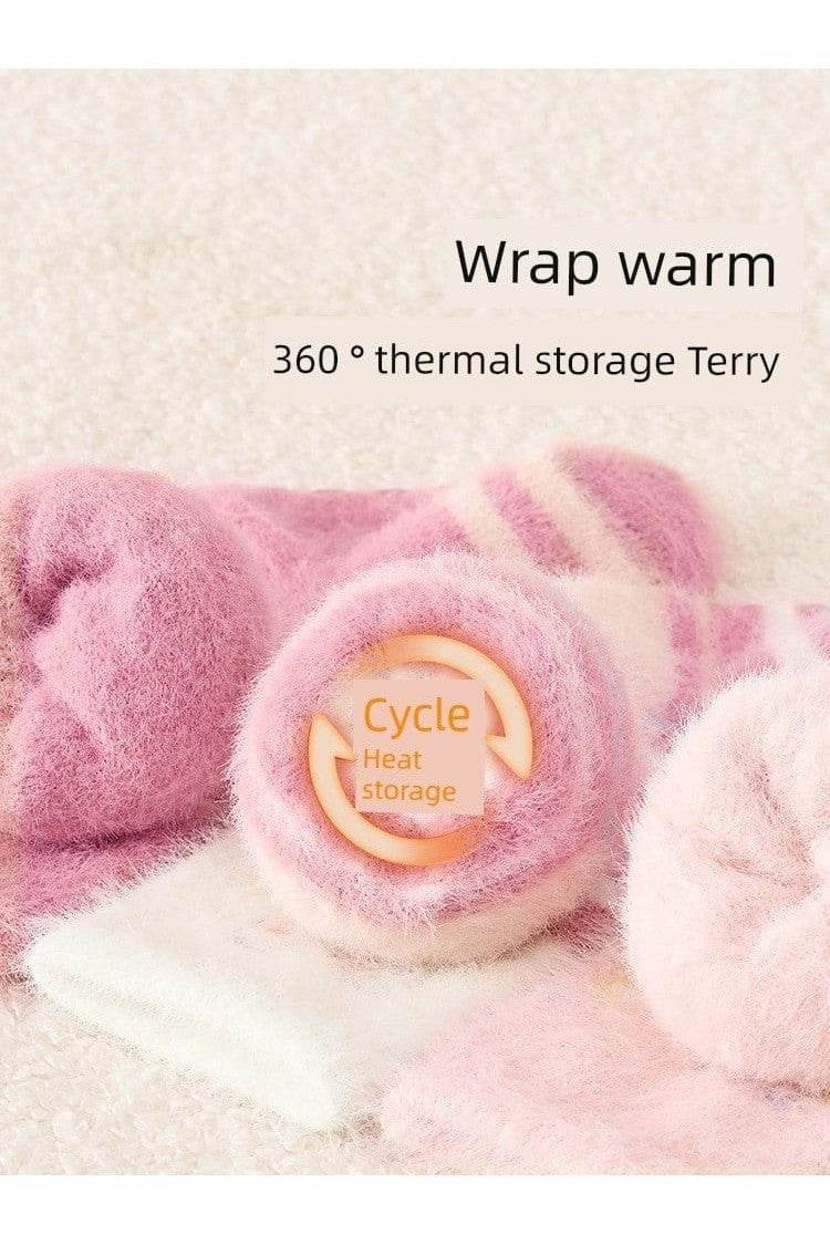 Winter Thickened Newborn Mink Fur Knee Socks - Soft & Warm Baby Socks - Giggles And Grab