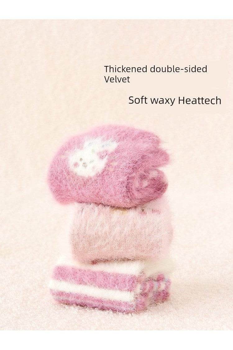 Winter Thickened Newborn Mink Fur Knee Socks - Soft & Warm Baby Socks - Giggles And Grab