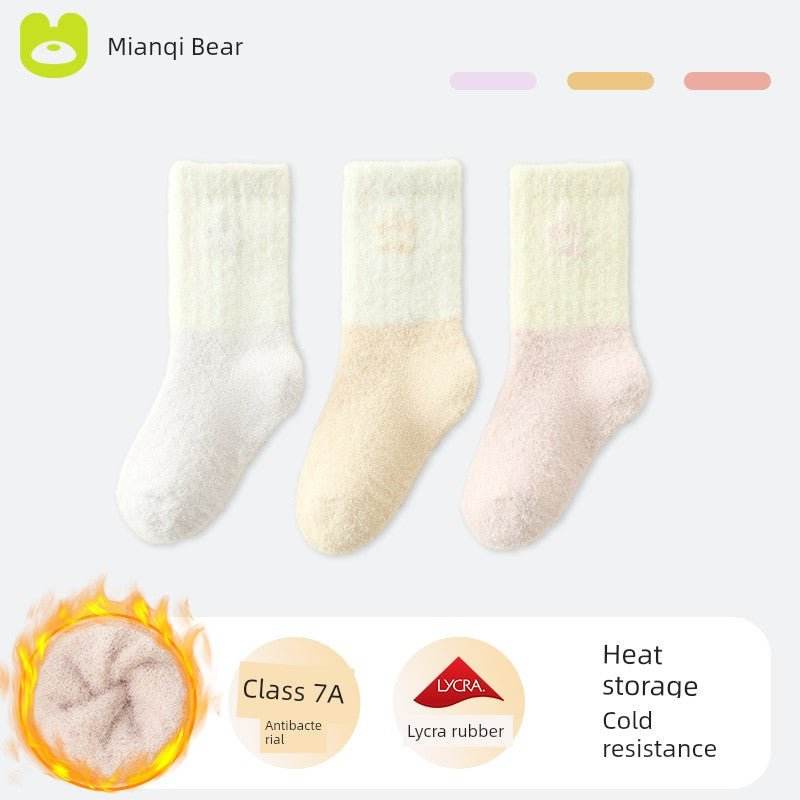 Winter Thickened Newborn Mink Fur Knee Socks - Soft & Warm Baby Socks - Giggles And Grab