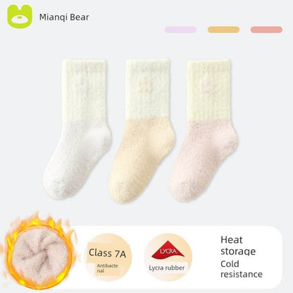 Winter Thickened Newborn Mink Fur Knee Socks - Soft & Warm Baby Socks - Giggles And Grab