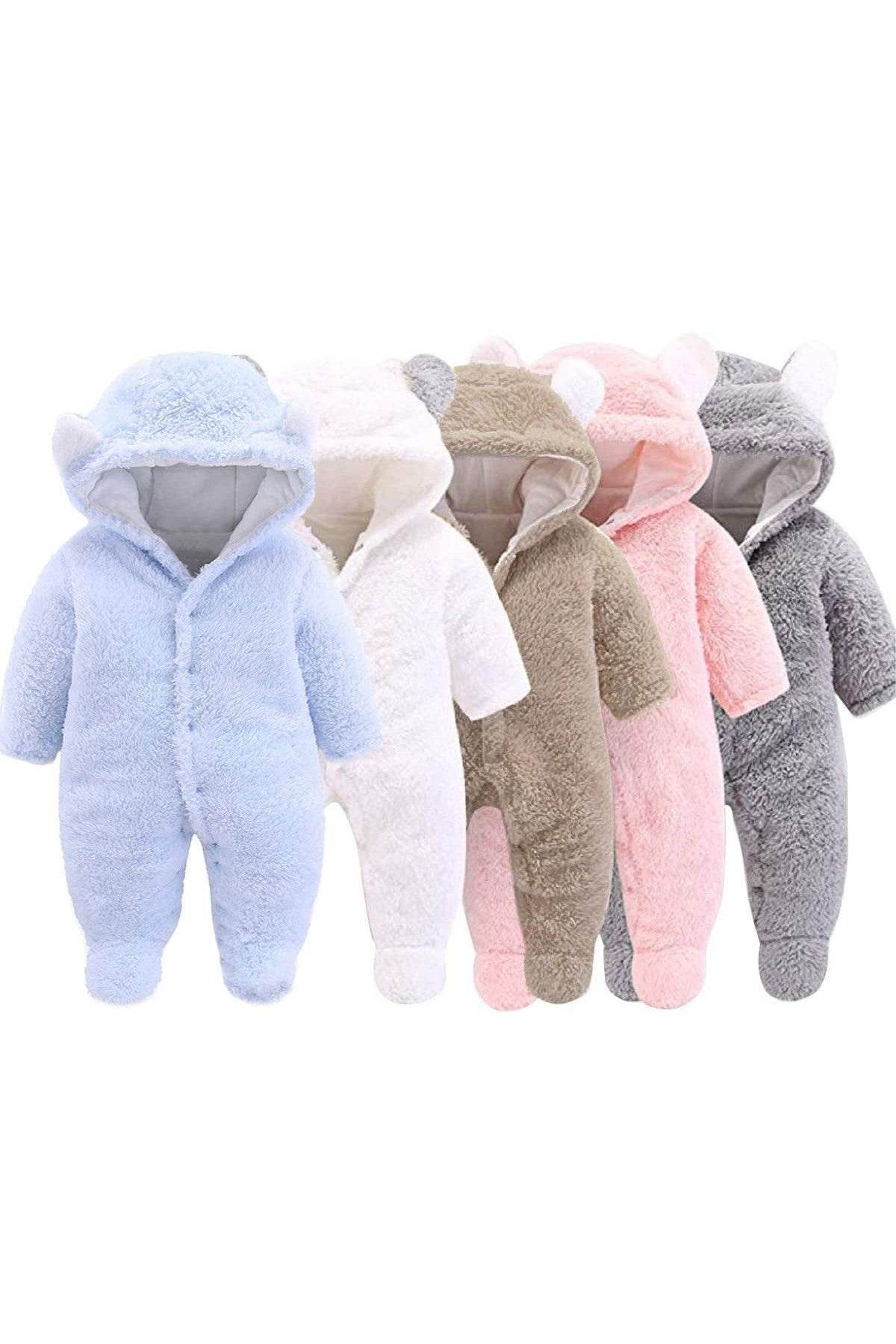 Unisex Baby Winter Coat – Cute Newborn Infant Jumpsuit Snowsuit Bodysuit for Baby Essentials - Giggles And Grab