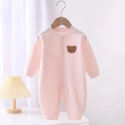 Giggles And Grab Bear Newborn Jumpsuit Cotton Autumn Spring Baby Romper Toddler Girls Boys Clothes Infant One-Piece Kids Onesie Home Leisure Wear