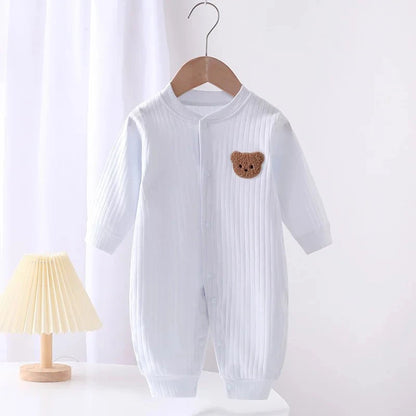 Giggles And Grab Bear Newborn Jumpsuit Cotton Autumn Spring Baby Romper Toddler Girls Boys Clothes Infant One-Piece Kids Onesie Home Leisure Wear