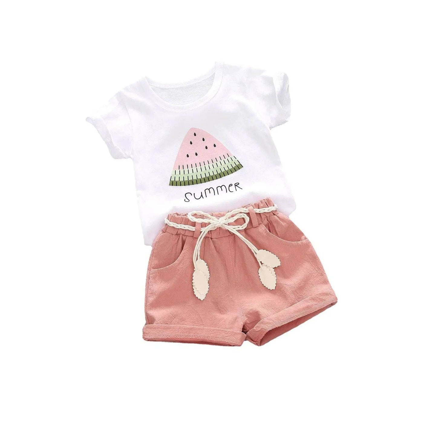 BibiCola Summer Girls Clothing Set 2pcs Tracksuit Children Cotton Suit Kids Cartoon Outfits Short Sleeve Baby Girls Clothes Sets - Giggles And Grab