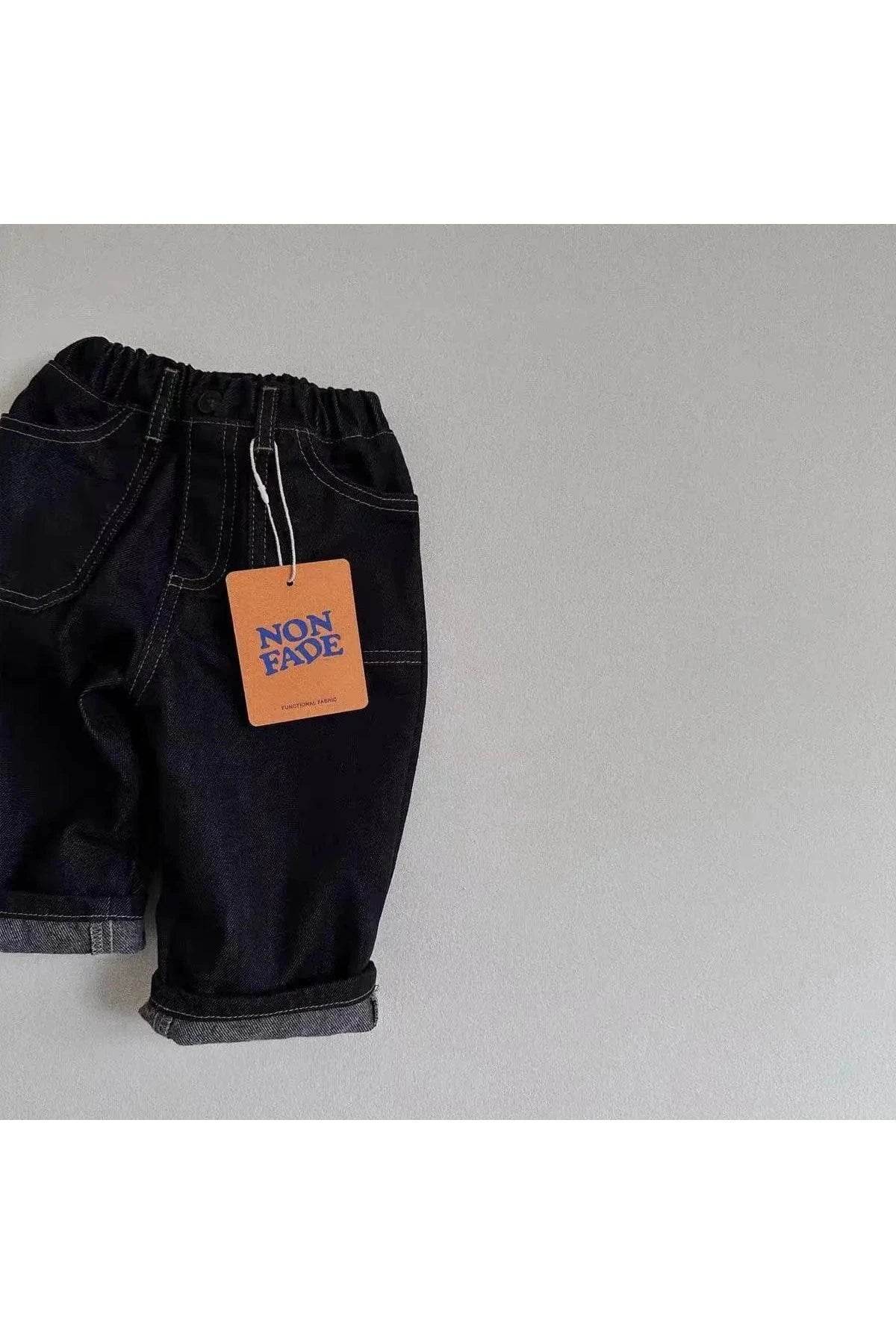 Spring & Autumn Baby Boys & Girls Retro Loose Jeans – Casual Cotton Denim Trousers for Kids - Giggles And Grab