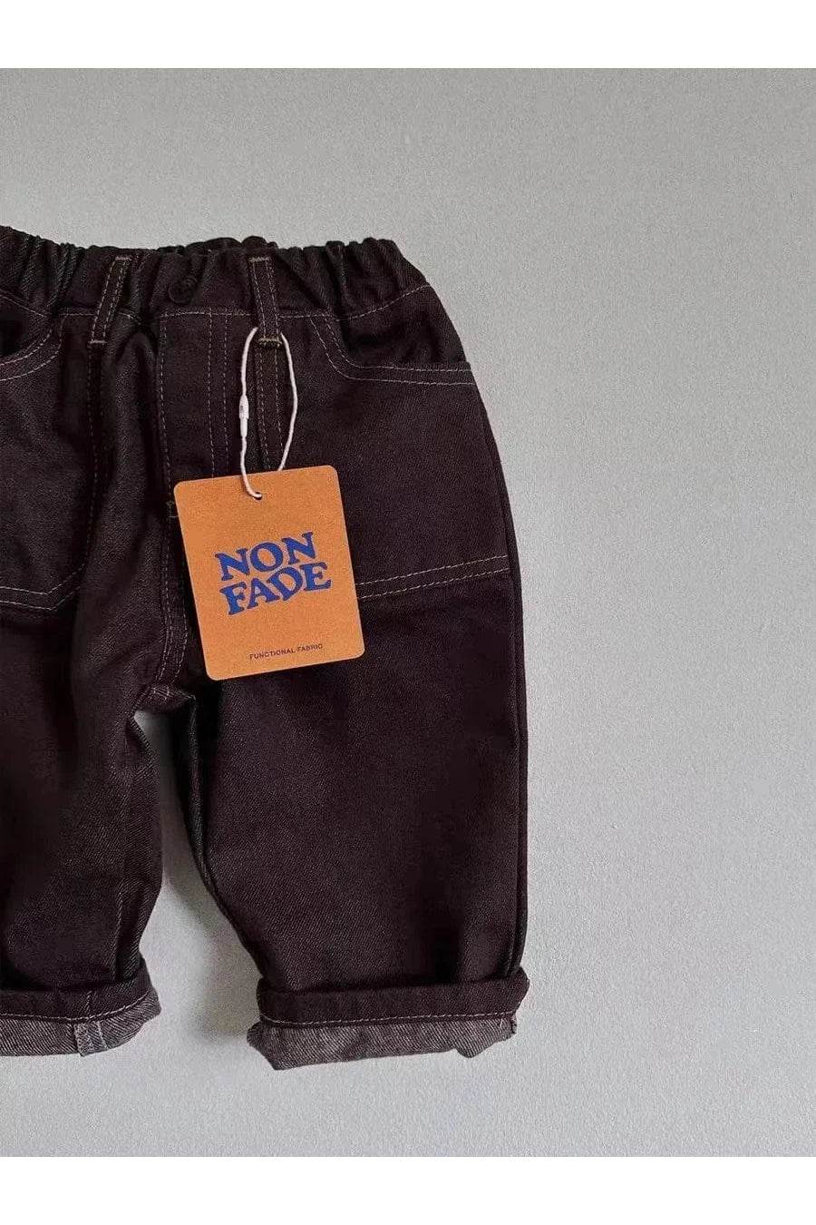 Spring & Autumn Baby Boys & Girls Retro Loose Jeans – Casual Cotton Denim Trousers for Kids - Giggles And Grab